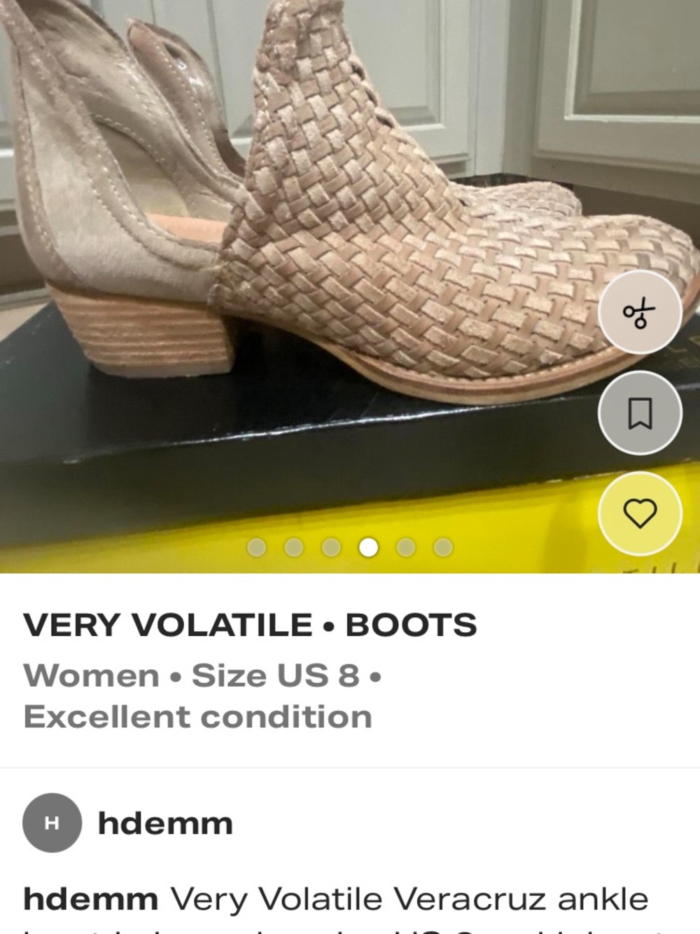 Very Volatile Woven Ankle Booties in Light Beige